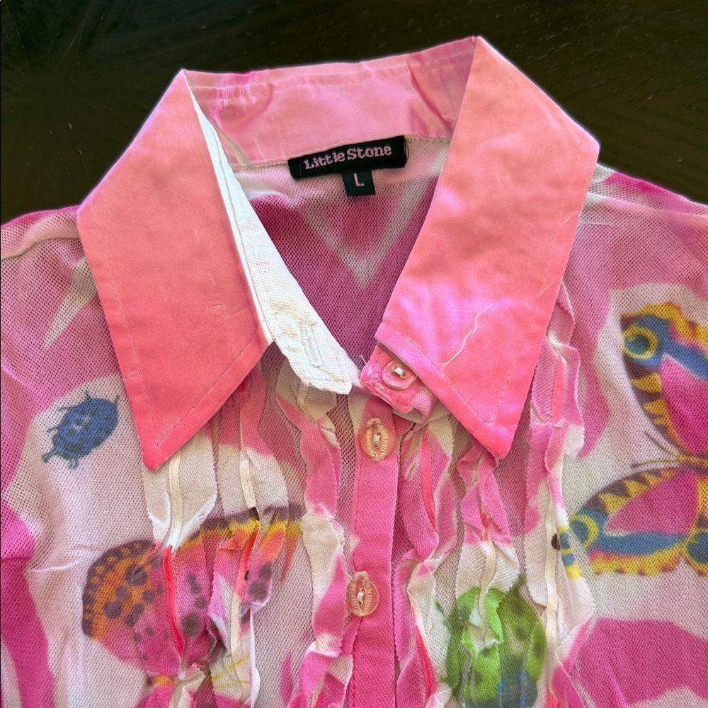 Pink Floral Women's Camisole Top - Picture 4 of 6